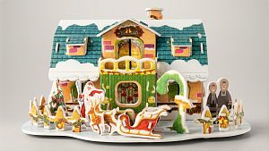 Пазл 3Д Новогодняя деревня