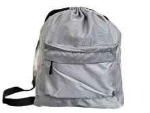 Рюкзак с затягивающимся шнурком серый