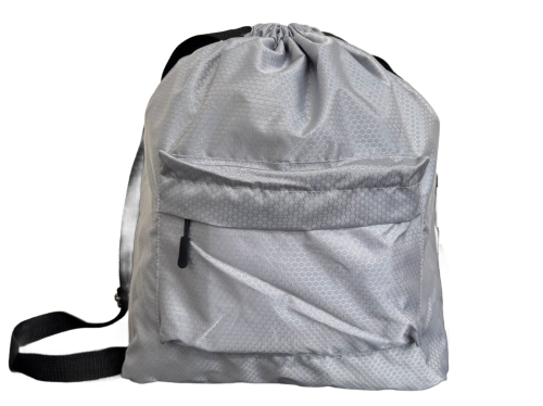 Рюкзак с затягивающимся шнурком серый