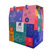 Коробка с новогодним дизайном (24*20*14 см)