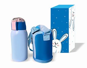 Термос с сумочкой и 2-мя крышками