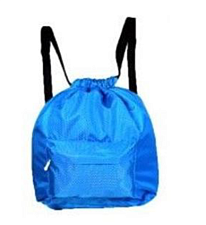 Рюкзак голубого цвета с затягивающимся шнурком