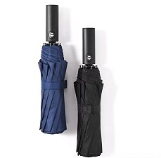 Зонт черного цвета, размер купола 106 см, 16 спиц