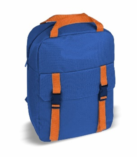 Рюкзак синий с оранжевыми лямками