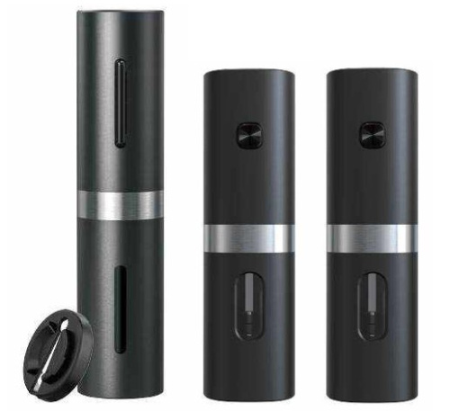 Набор из 2шт электрических мельниц и 1шт штопора (№2) Серебрянный шторм фото 2