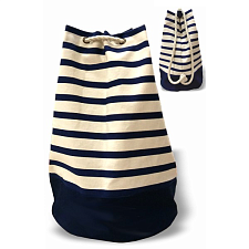 Рюкзак из хлопка в синюю полоску 41*23 см