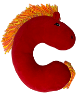 Подушка подголовник лошадь