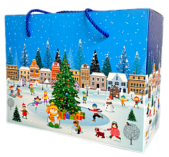 Коробка подарочная картонная Народные гулянья (320*250*150)